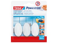 tesa Samolepiace háčiky Powerstrips S malé oválne, biela, 3 ks tesa Samolepiace háčiky Powerstrips S malé oválne, biela, 3 ks