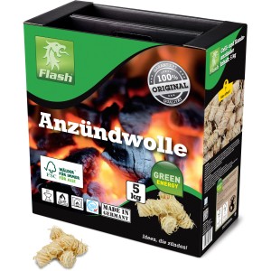 FLASH Podpaľovacia vlna v 5 kg kufríku. Prírodný podpaľovač pre gril, krb a pec.