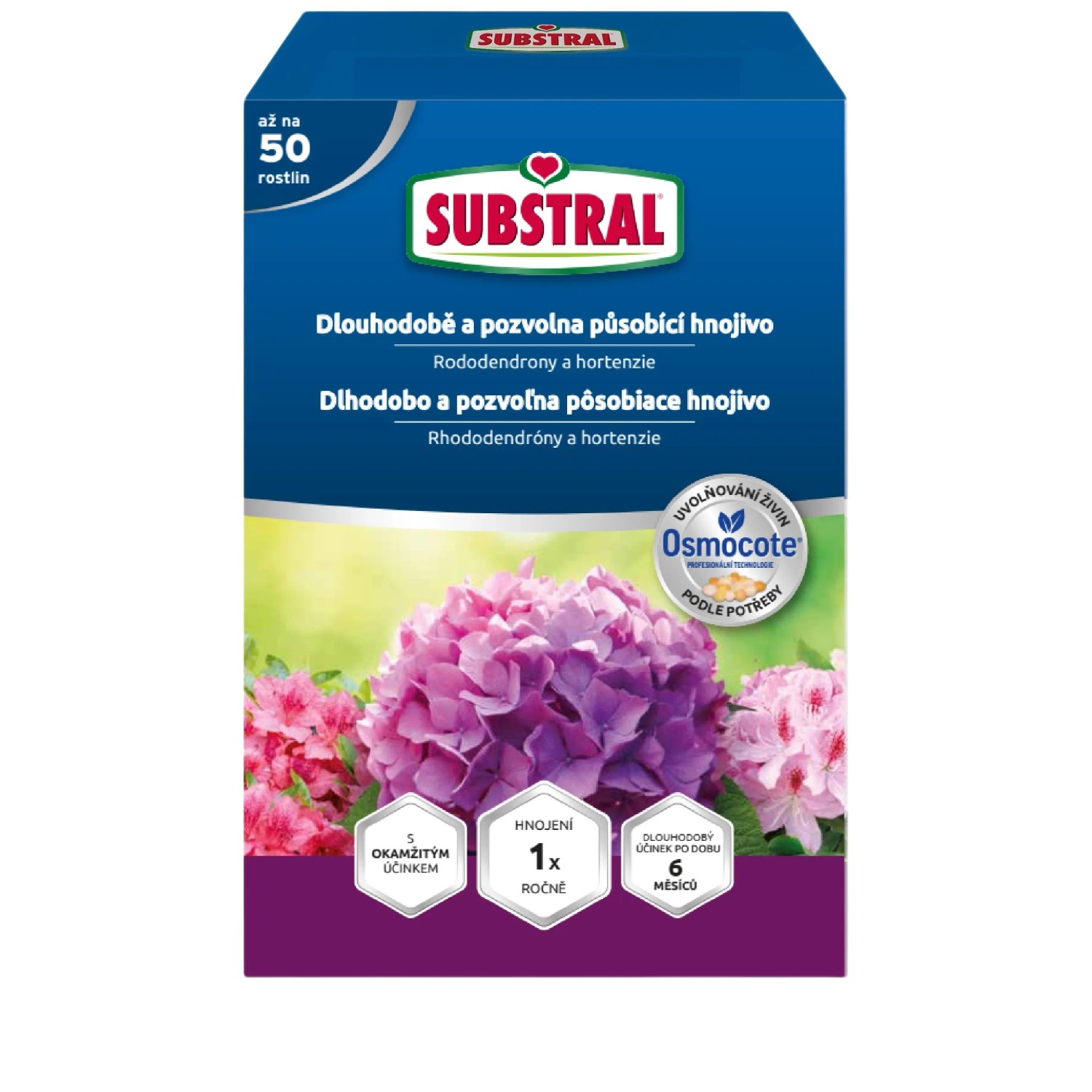 E-shop Substral Hnojivo s Osmocotom pre rododendrony a hortenzie 750 g