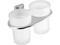 Novaservis Dvojitý držiak kefiek a pasty Metalia 12, sklo chróm Novaservis Dvojitý držiak kefiek a pasty Metalia 12, sklo chróm