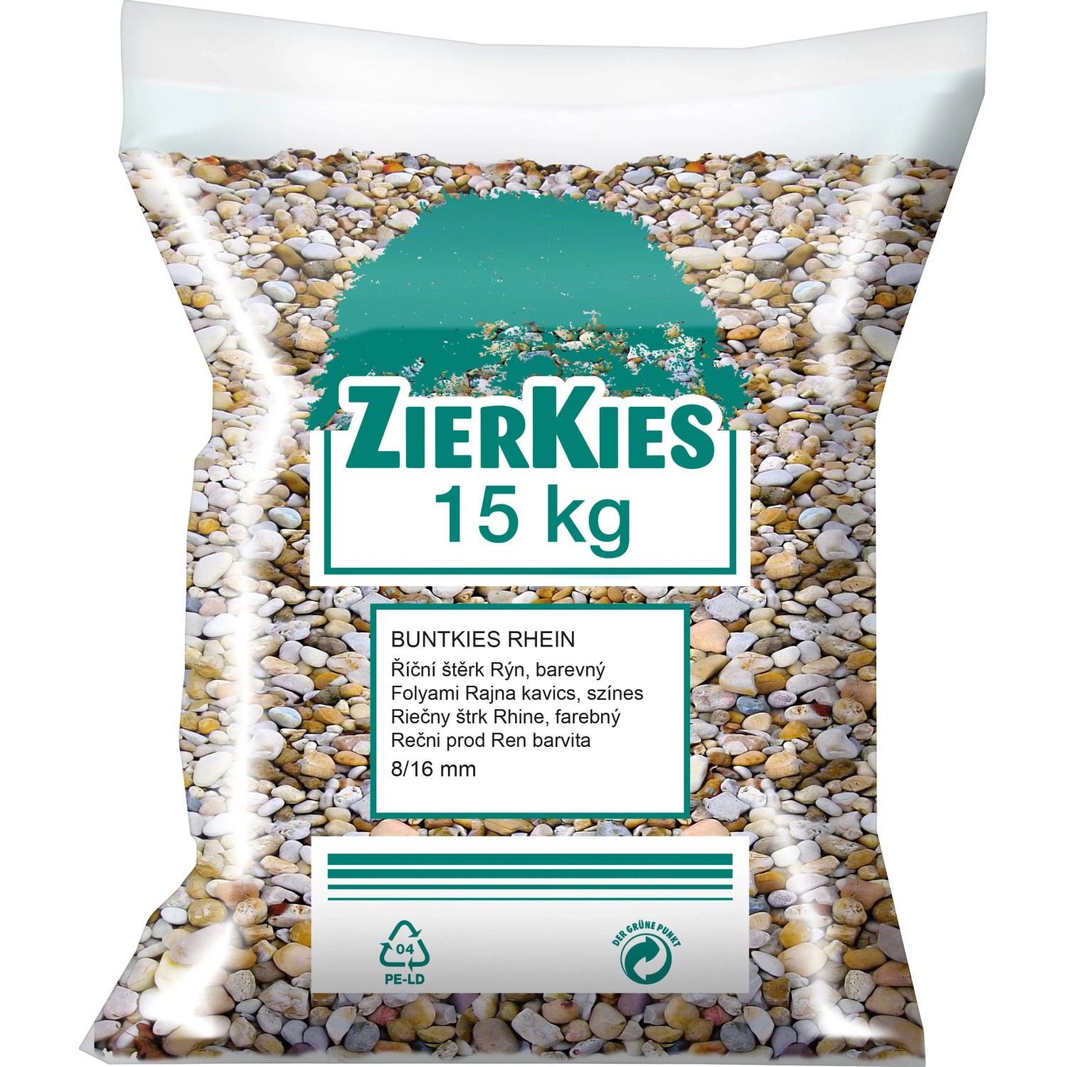 E-shop WECO Riečny štrk viacfarebný, 8-16 mm, 15 kg/vrece
