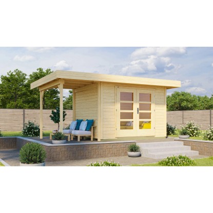 Weka Dizajnový záhradný domček 126 A veľ. 1, prírodný, 442 x 240 cm