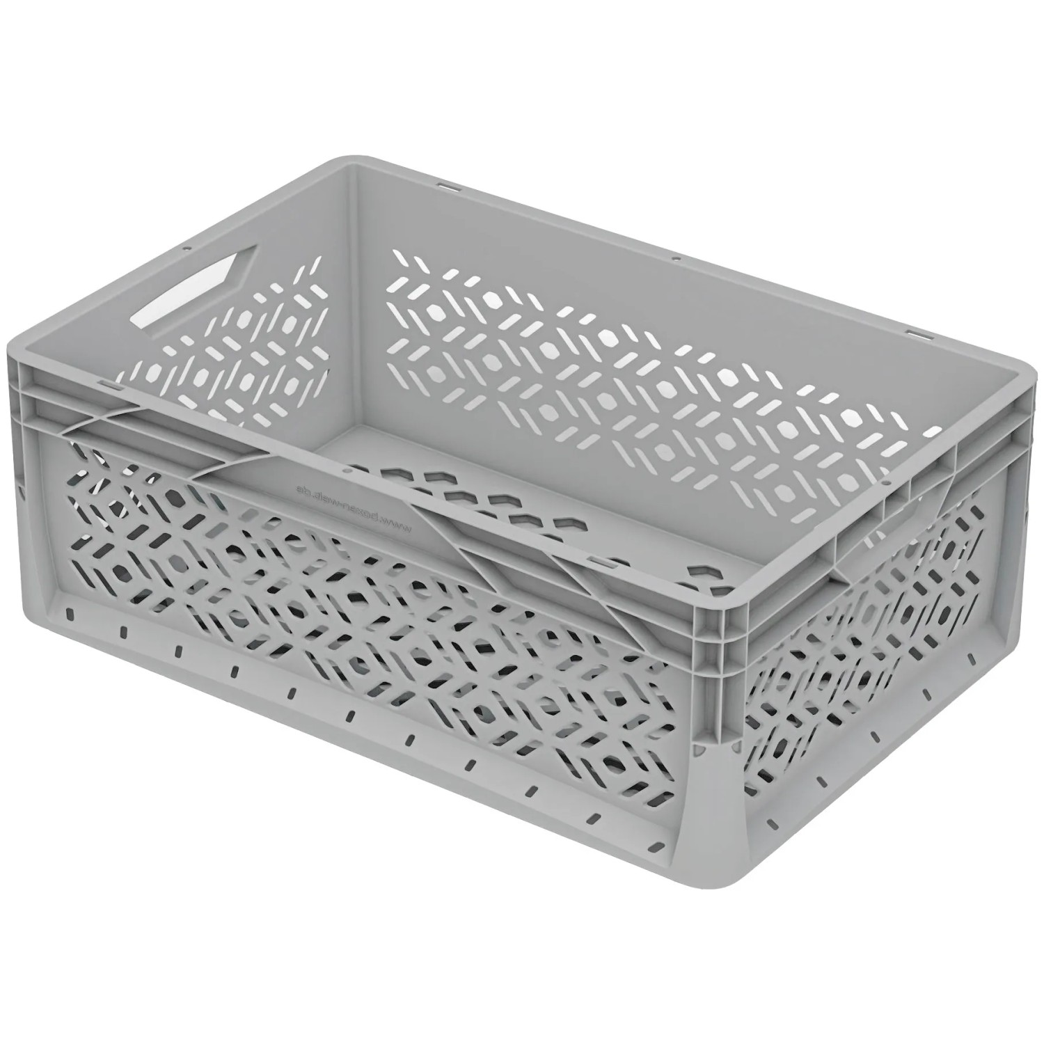 E-shop Surplus Systems Eurobox perforovaný, sivý, 40 l, 600 x 400 x 220 mm