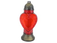 Z-TRADE Náhrobný lampáš Madona Srdce 36 cm + vklad 180 g