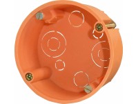 Elektroinštalačná krabica do dutých stien priemer 68 mm x 35 mm IP30 oranžová