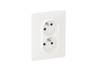 Legrand Dvojzásuvka Valena Life 2x2P + T, 16 A - 250 V, biela