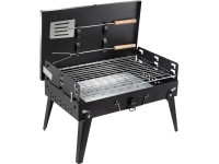 Skladací kempingový gril na drevené uhlie Hermon, 45 x 30,5 x 46,8 cm