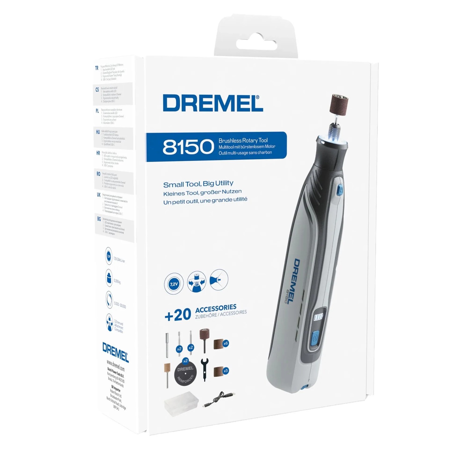 E-shop Dremel Aku univerzálne náradie 8150-20 vr. 20 ks príslušenstva