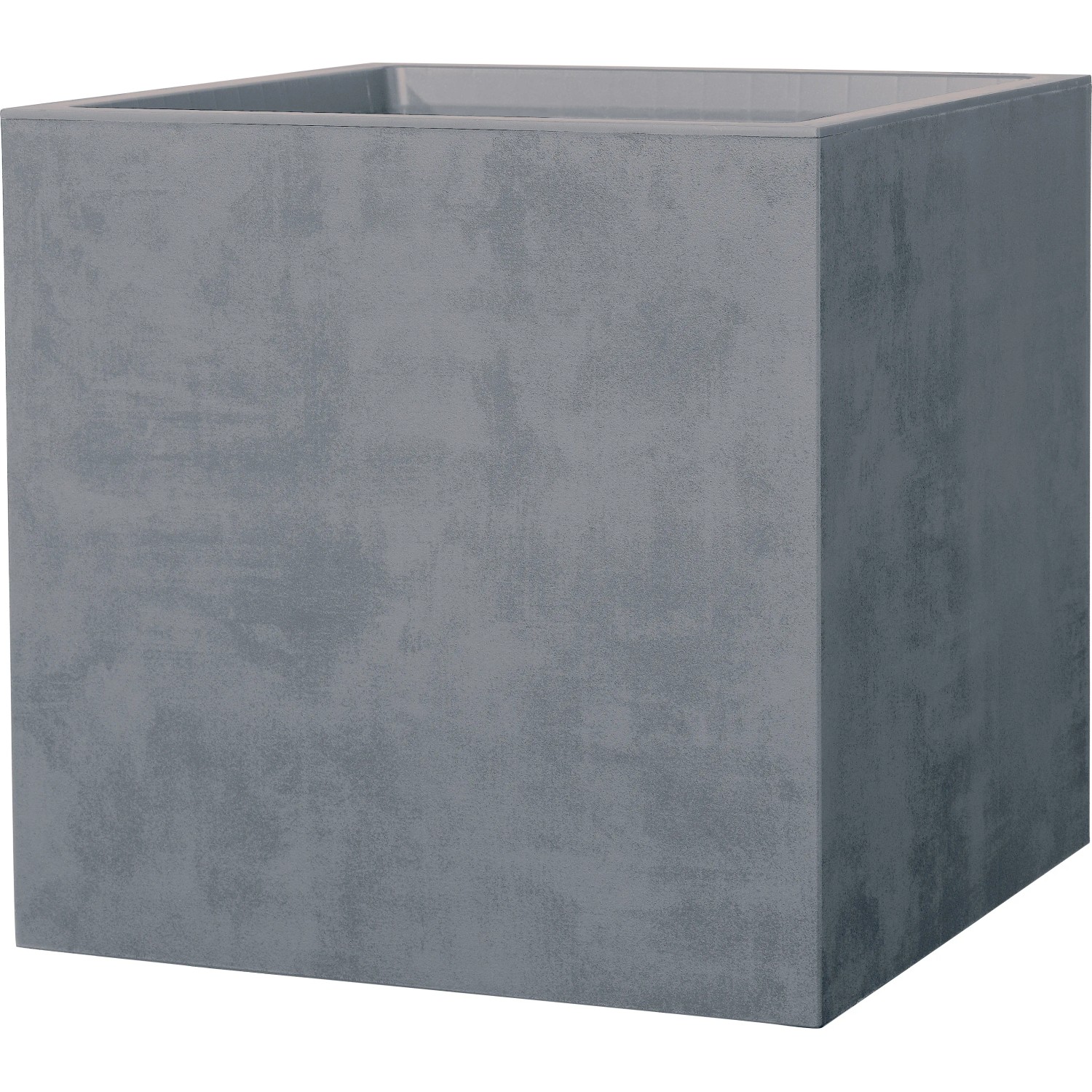Maceta Deroma Millennium Cubo Brownstone – Maceta De Barro Para Exterior E Interior, Color Piedra