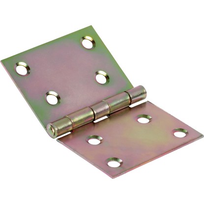 Široký záves nažlto pozinkovaný 120 mm x 80 mm