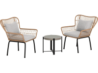 OBI Zostava záhradného nábytku Norwalk, antracitová/svetlo sivá, 3dielna