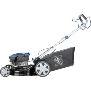 Benzínová kosačka LUX B-RM-145/46 s pohonom a zberným košom.