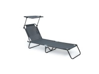 Záhradné lehátko Makdeburg, antracit, 61 x 198 x 29 cm