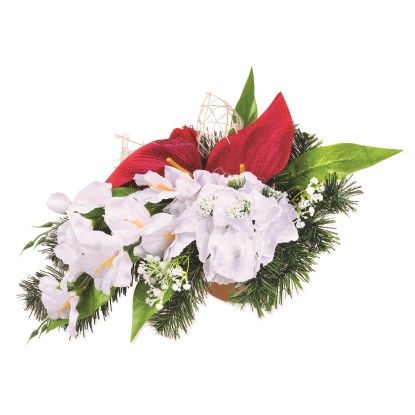 Jesenná dušičková dekorácia gladioly a hortenzie, 60 x 40 cm