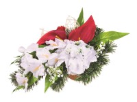 Jesenná dušičková dekorácia gladioly a hortenzie, 60 x 40 cm Jesenná dušičková dekorácia gladioly a hortenzie, 60 x 40 cm