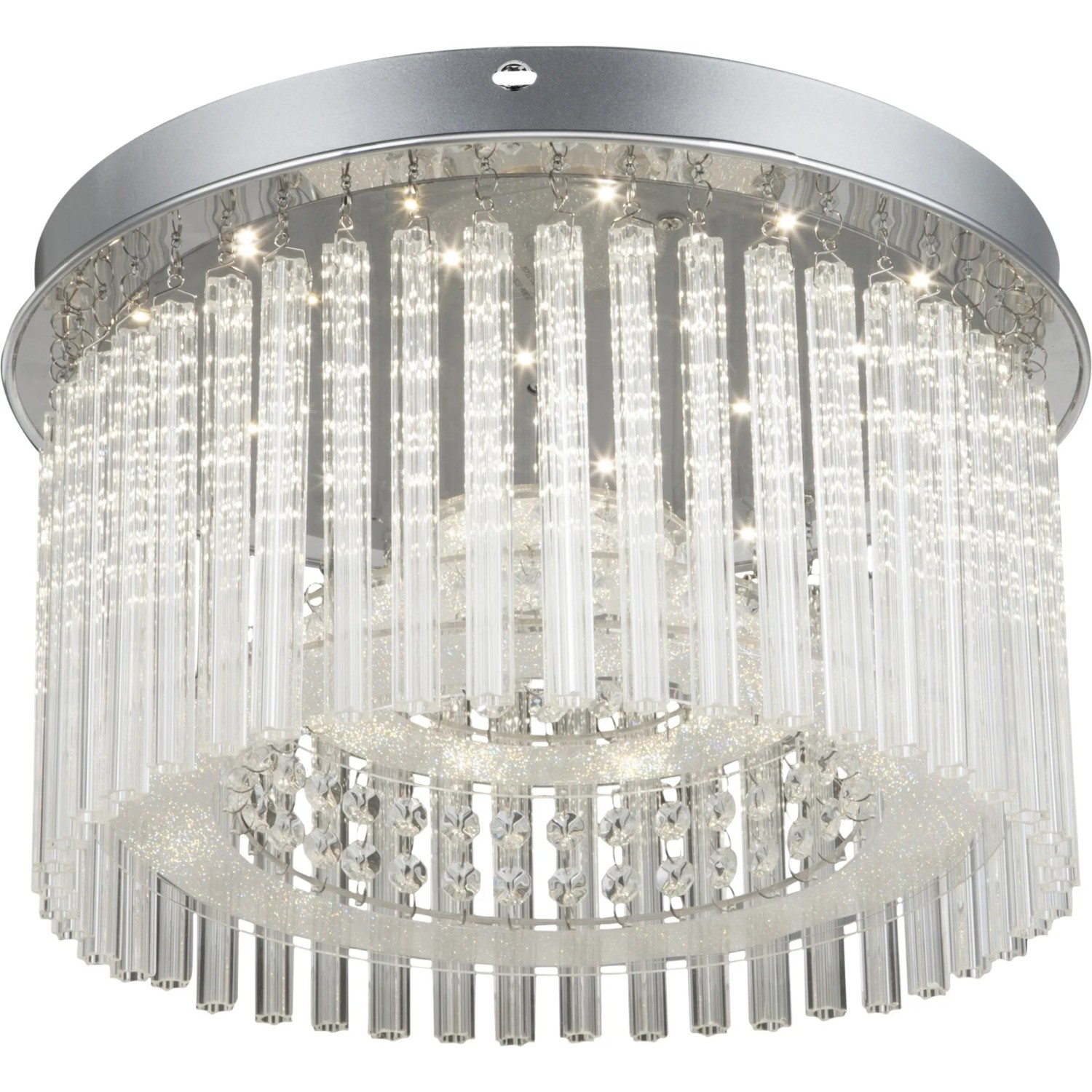 E-shop GLOBO LED stropné svietidlo JOYCE, 18 W, chróm, pr. 37 x 21,5 cm