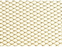 Arcansas Hliníková mriežka z ťahokovu zlatá, oko 10 x 5,5 mm, 500 x 250 x 1,8 mm