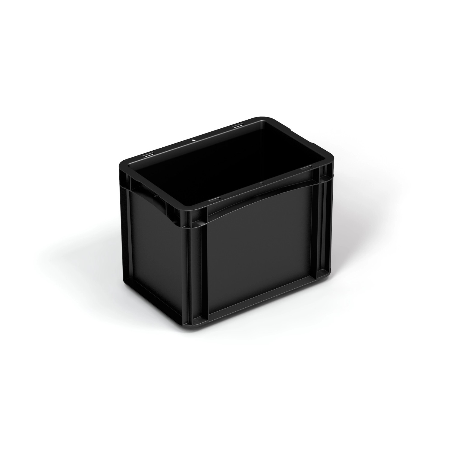 Surplus Systems Eurobox s plnou stenou, čierny, 9,4 l, 300 x 200 x 220