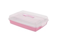Curver Party box s poklopom 45 x 11 x 30 cm ružový