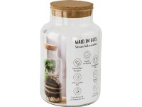 Sklenená nádoba na vysádzanie s dekoráciou