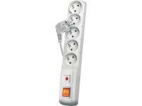 Emos Prepäťová ochrana, 5 zásuviek, sivá, 1,5 m