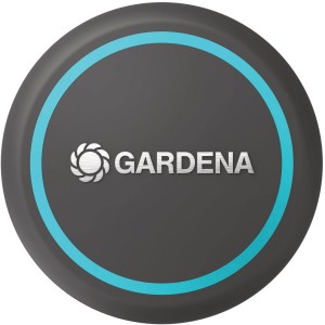 Senzor pôdnej vlhkosti Gardena pre riadenie zavlažovania, pohľad zhora. Inteligentné zavlažovanie záhrady.