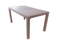 MEGA PLAST Stôl RATAN LUX wenge 120 x 75 x 75 cm