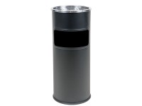 Odpadkový kôš s popolníkom, čierny, 60 x 24 cm
