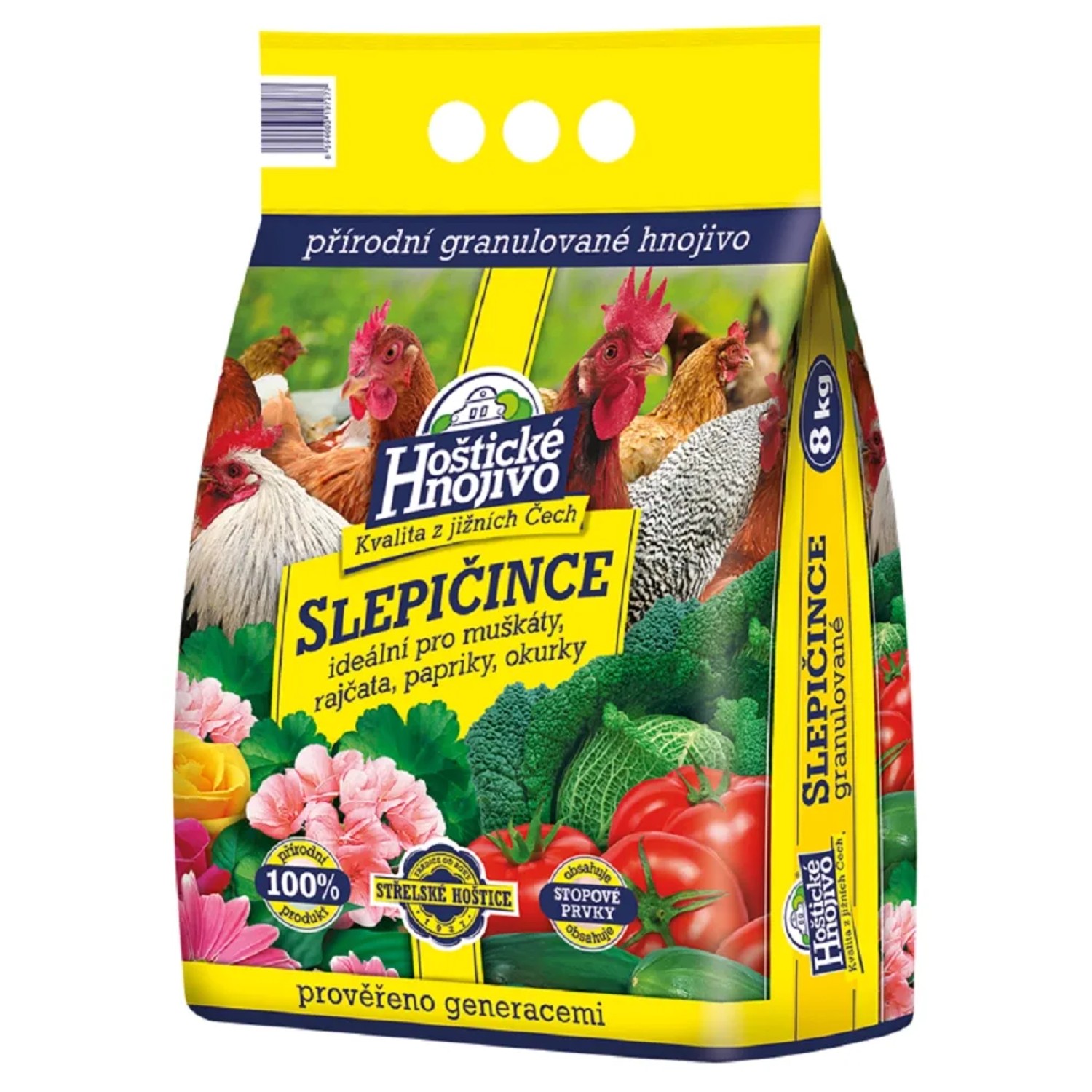 E-shop Hoštické hnojivo Slepičince granulované, 8 kg