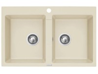 Pyramis Granitový drez Sparta 2B, vanilla, 78 x 50 cm Pyramis Granitový drez Sparta 2B, vanilla, 78 x 50 cm