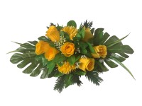 M.A.T. Jesenné dušičkové aranžmány z umelých kvetov žlté pr. 28 cm M.A.T. Jesenné dušičkové aranžmány z umelých kvetov žlté pr. 28 cm