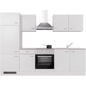 Biela kuchynská linka Flex-Well Classic Wito 270 cm so spotrebičmi a drezom.