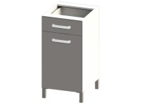 Black&White Style Spodná skrinka Nikki D40 lesklá grafitová, 81,5 x 40 x 45,6 cm