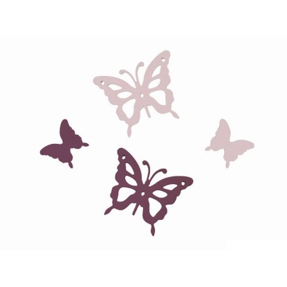Crearreda Samolepiaca dekorácia Purple Butterflies 3D