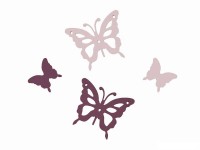 Crearreda Samolepiaca dekorácia Purple Butterflies 3D