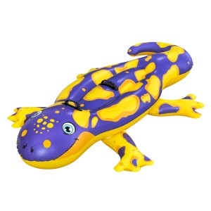 Nafukovacie zvieratko do vody Bestway Splashing Salamander, fialovo-žlté, 191x119 cm, od 3 rokov.
