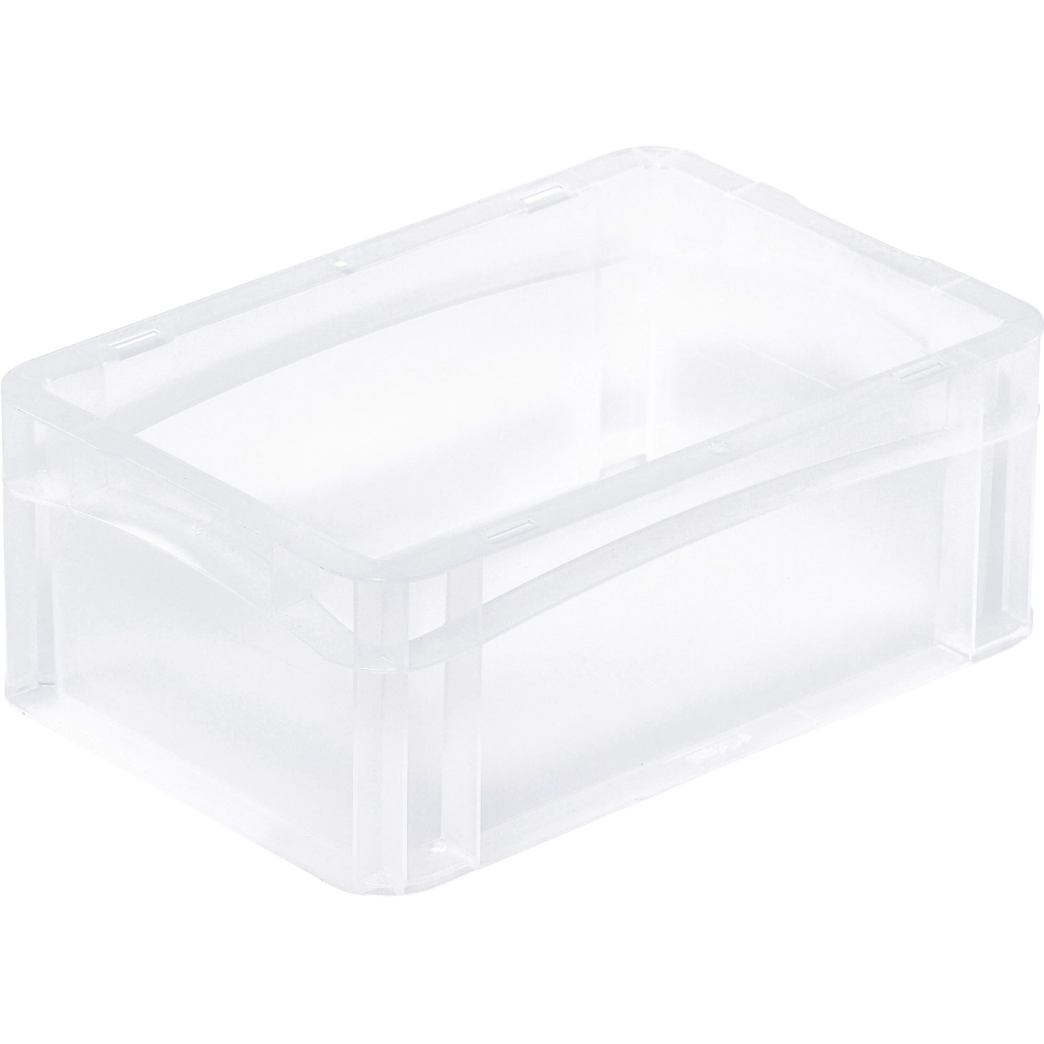 E-shop Surplus Systems Eurobox s plnou stenou, transparentný, 5,1 l, 300 x 200 x 120 mm