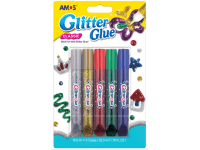 Amos Glitrové lepidlo s trblietkami 5 x 10,5 ml