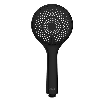 Wenko Ručná sprcha Watersaving, 3 prúdy, matná čierna, pr. 11 cm