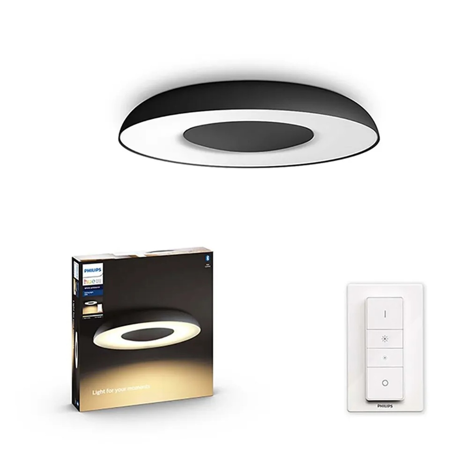 E-shop Philips Hue Stropné svietidlo White Ambiance Still 27W 2400lm 2200-6500K čierna
