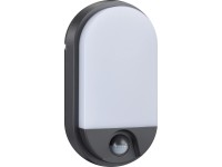 Stropné LED svietidlo DARJA s pohyb.sen. 15W 1100lm IP54 antracit 21,2 x 11,9 cm