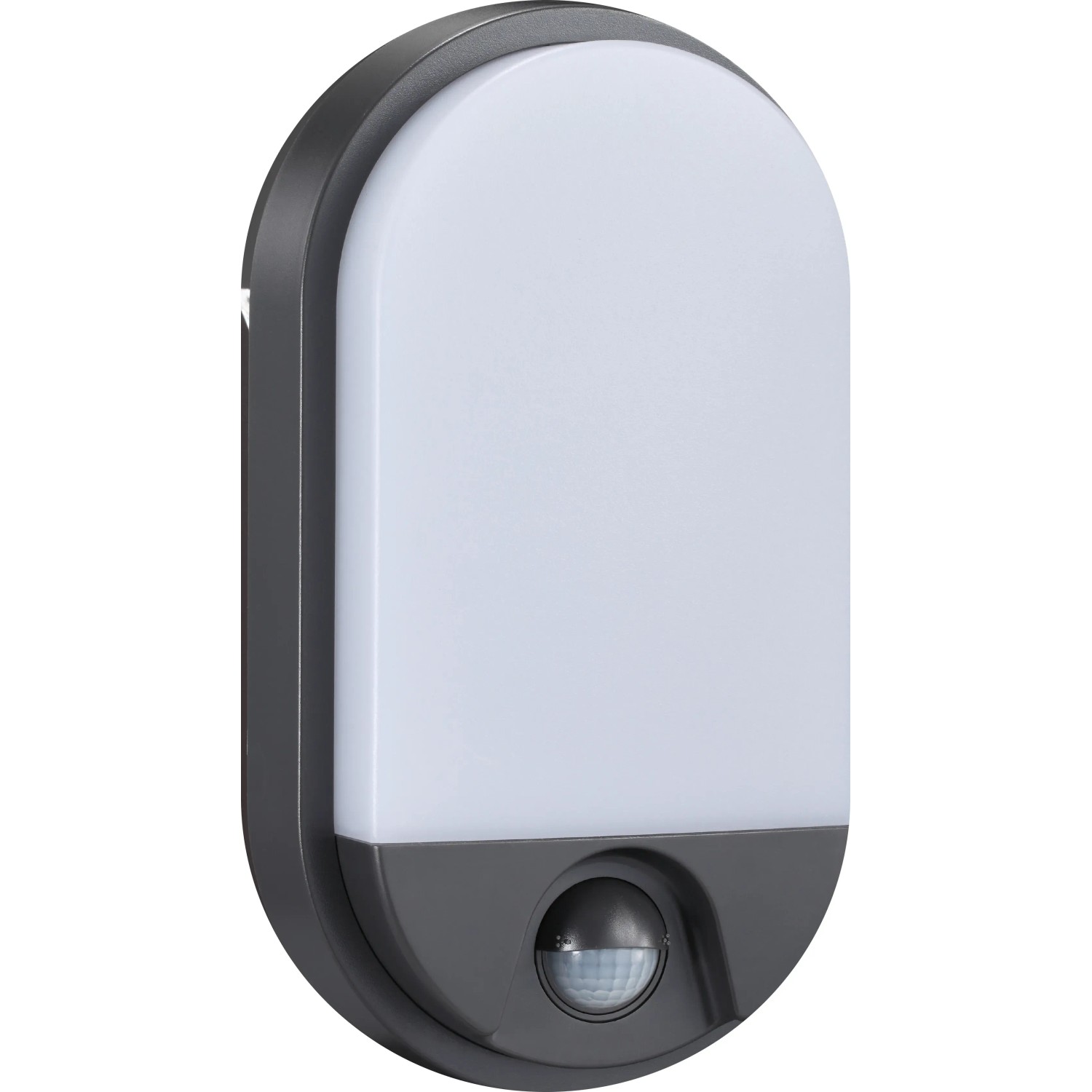 E-shop Stropné LED svietidlo DARJA s pohyb.sen. 15W 1100lm IP54 antracit 21,2 x 11,9 cm