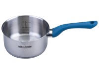 Fackelmann Hrniec s rukoväťou Essential, nerez, modrá, pr. 16 cm