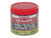 Fischer Univerzálne uzlovacie hmoždinky UX 8 x 50 R v dóze, 75 ks Fischer Univerzálne uzlovacie hmoždinky UX 8 x 50 R v dóze, 75 ks