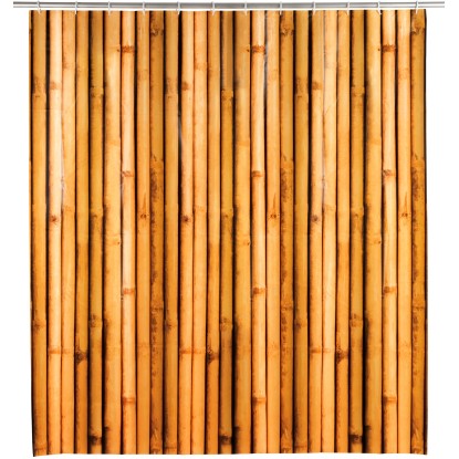 Wenko Sprchový záves Babusa, hnedý, 180 x 200 cm