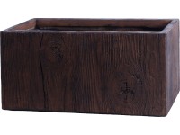 Kvetináč 21 cm x 21 cm x 49,5 cm hnedý