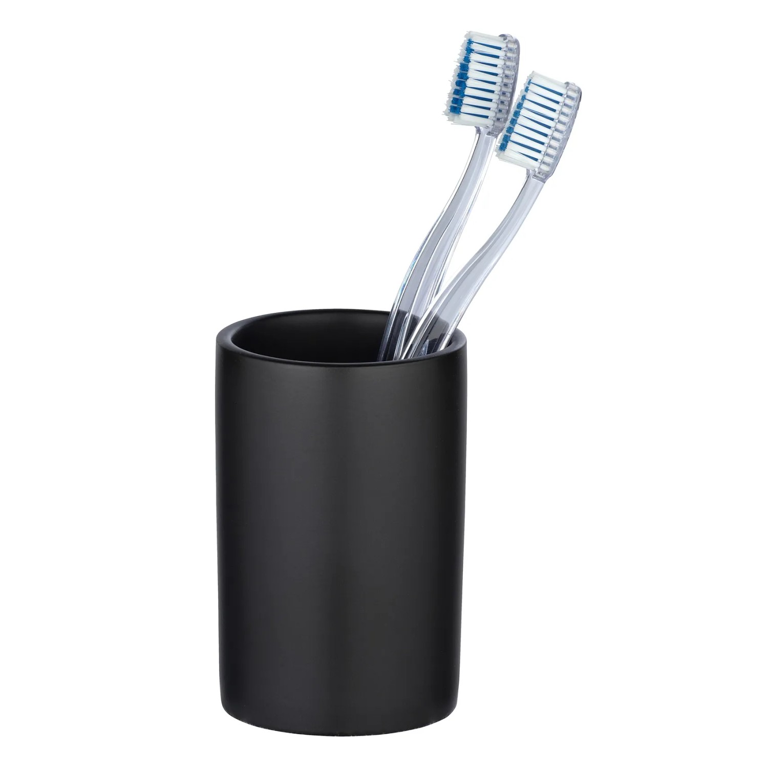 E-shop Wenko Pohár na zubné kefky Polaris čierny matný keramický 7 x 11 x 7 cm