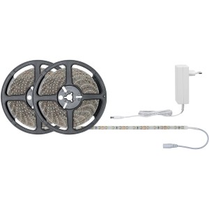 SimpLED Strip Set, 10m LED pásik na cievkach s napájacím zdrojom pre teplé biele svetlo.