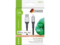 Schwaiger Nezničiteľný synchronizačný a nabíjací kábel USB-A/Lightning, 1,2 m
