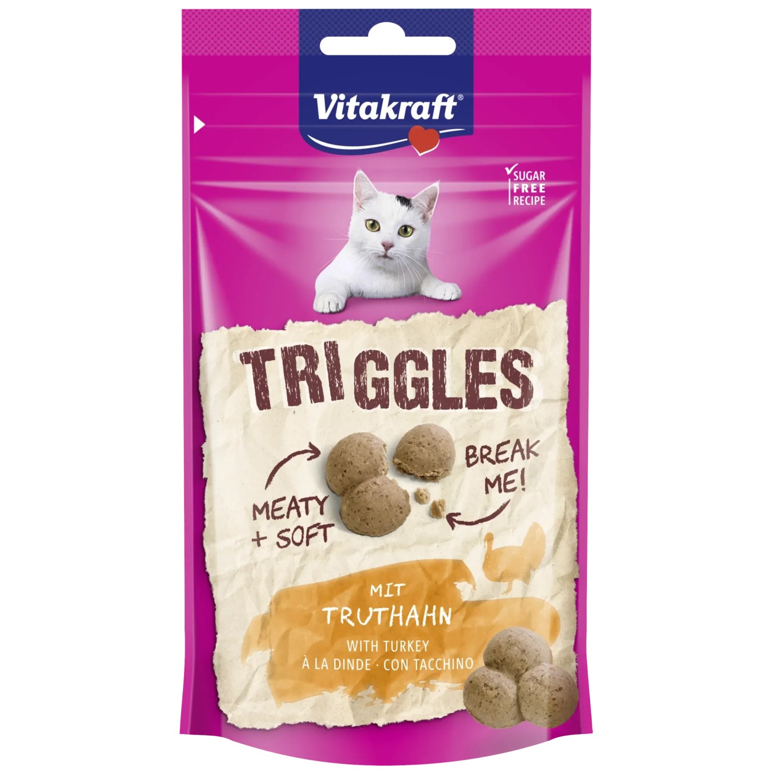 E-shop Vitakraft Pochúťka pre mačky Triglles morčacia 40 g